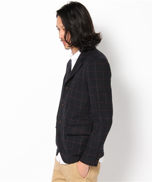 WEGO（ウィゴー）の「ウィンドペーン3Bジャケット（テーラードジャケット・メンズ・ネイビー・MEDIUM/LARGE）」の2枚目の写真