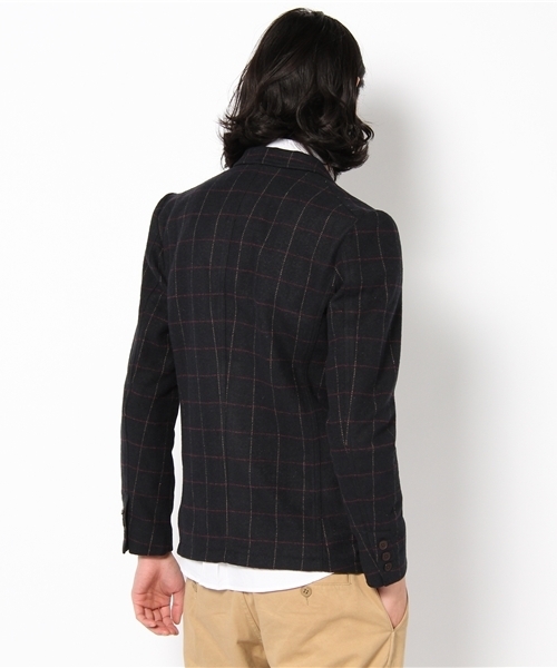 WEGO（ウィゴー）の「ウィンドペーン3Bジャケット（テーラードジャケット・メンズ・ネイビー・MEDIUM/LARGE）」の3枚目の写真