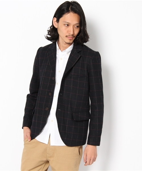 WEGO（ウィゴー）の「ウィンドペーン3Bジャケット（テーラードジャケット・メンズ・ネイビー・MEDIUM/LARGE）」の4枚目の写真