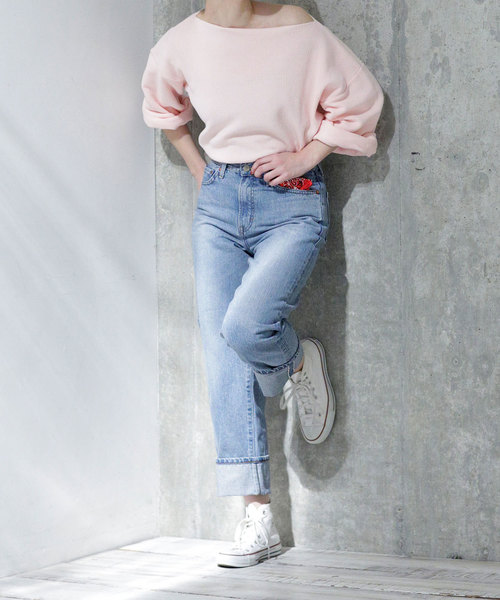 SOMETHING（サムシング）の「【WEB限定】SOMETHING/BASIC PIPED STRAIGHT（デニムパンツ・レディース・ライトブルー/ブルー・SMALL/MEDIUM/X-SMALL）」の5枚目の写真