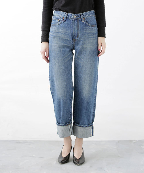 SOMETHING（サムシング）の「【WEB限定】SOMETHING/BASIC PIPED STRAIGHT（デニムパンツ・レディース・ライトブルー/ブルー・SMALL/MEDIUM/X-SMALL）」の9枚目の写真