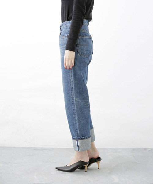 SOMETHING（サムシング）の「【WEB限定】SOMETHING/BASIC PIPED STRAIGHT（デニムパンツ・レディース・ライトブルー/ブルー・SMALL/MEDIUM/X-SMALL）」の10枚目の写真