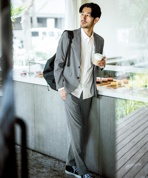 green label relaxing（グリーンレーベルリラクシング）の「CM◆ウォッシャブルトロ ナロー ユーティリティー パンツ 9L ＜機能性生地＞ ◆（その他パンツ・メンズ・ネイビー/グレー/オリーブ・L/M/S/XL/XS/XXL）」の4枚目の写真