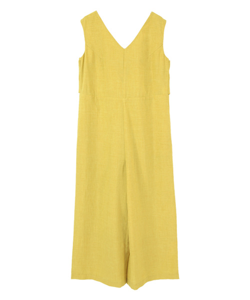 titivate（ティティベイト）の「ﾊﾞｯｸﾘﾎﾞﾝｵｰﾙｲﾝﾜﾝ（サロペット/オーバーオール・レディース・チャコールグレー/ブラック/キャメル/ライトベージュ/ネイビー/イエロー・S/M/L）」の8枚目の写真