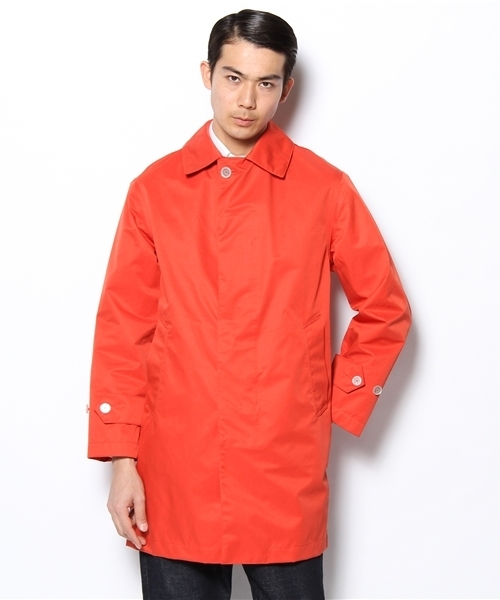 BEAUTY&YOUTH UNITED ARROWS（ビューティーアンドユースユナイテッドアローズ）の「BY TC/ツイル 3レイヤー ステンカラーコート (OC)◆（ステンカラーコート・メンズ・ライトグレー/オレンジ/ケリー/ネイビー・SMALL/MEDIUM/LARGE/X-LARGE）」の4枚目の写真