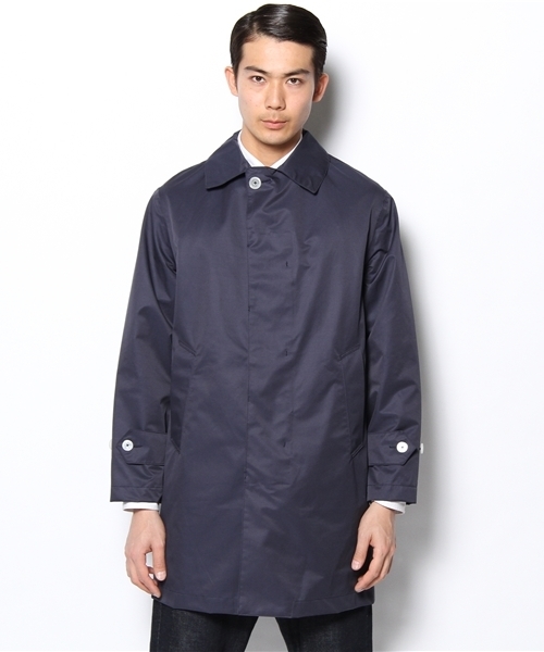BEAUTY&YOUTH UNITED ARROWS（ビューティーアンドユースユナイテッドアローズ）の「BY TC/ツイル 3レイヤー ステンカラーコート (OC)◆（ステンカラーコート・メンズ・ライトグレー/オレンジ/ケリー/ネイビー・SMALL/MEDIUM/LARGE/X-LARGE）」の5枚目の写真