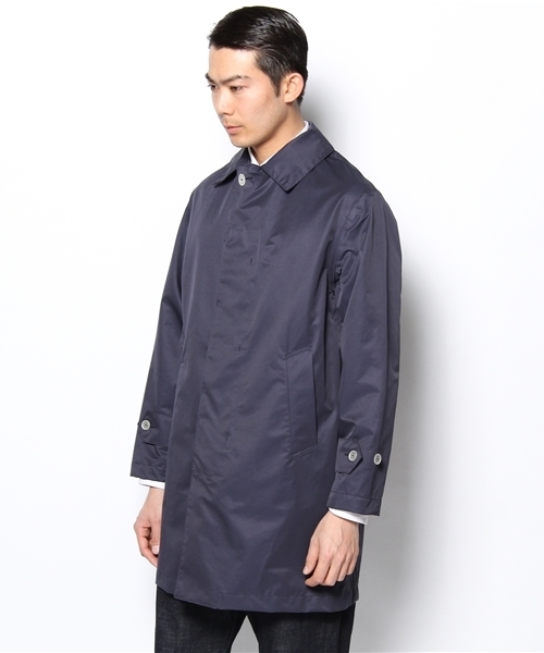 BEAUTY&YOUTH UNITED ARROWS（ビューティーアンドユースユナイテッドアローズ）の「BY TC/ツイル 3レイヤー ステンカラーコート (OC)◆（ステンカラーコート・メンズ・ライトグレー/オレンジ/ケリー/ネイビー・SMALL/MEDIUM/LARGE/X-LARGE）」の6枚目の写真