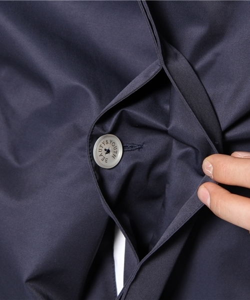 BEAUTY&YOUTH UNITED ARROWS（ビューティーアンドユースユナイテッドアローズ）の「BY TC/ツイル 3レイヤー ステンカラーコート (OC)◆（ステンカラーコート・メンズ・ライトグレー/オレンジ/ケリー/ネイビー・SMALL/MEDIUM/LARGE/X-LARGE）」の12枚目の写真