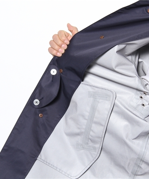 BEAUTY&YOUTH UNITED ARROWS（ビューティーアンドユースユナイテッドアローズ）の「BY TC/ツイル 3レイヤー ステンカラーコート (OC)◆（ステンカラーコート・メンズ・ライトグレー/オレンジ/ケリー/ネイビー・SMALL/MEDIUM/LARGE/X-LARGE）」の13枚目の写真