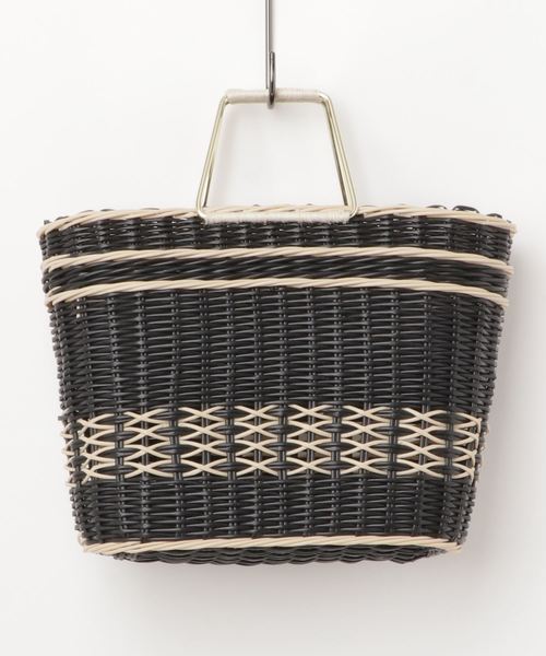 LE VERNIS（ル・ベルニ）の「メタルハンドルPPトート（かごバッグ・レディース・ブラック/ベージュ/オレンジ・FREE）」の2枚目の写真