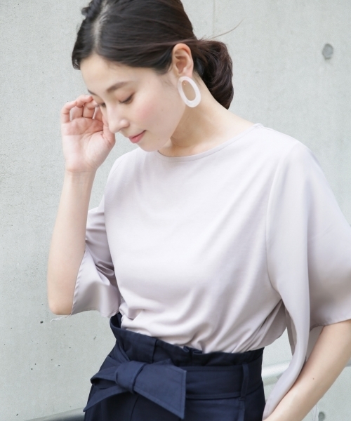 LEPSIM（レプシィム）の「フハクスリーブキリカエプルオーバーSS　784401（Tシャツ/カットソー・レディース・ブラック/パープル/オフホワイト/グレイッシュベージュ・FREE）」の19枚目の写真