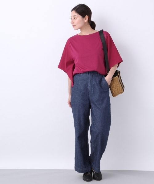 LEPSIM（レプシィム）の「フハクスリーブキリカエプルオーバーSS　784401（Tシャツ/カットソー・レディース・ブラック/パープル/オフホワイト/グレイッシュベージュ・FREE）」の18枚目の写真