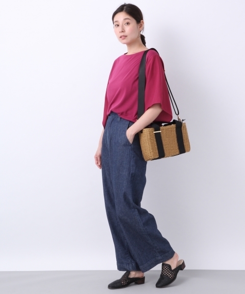 LEPSIM（レプシィム）の「フハクスリーブキリカエプルオーバーSS　784401（Tシャツ/カットソー・レディース・ブラック/パープル/オフホワイト/グレイッシュベージュ・FREE）」の13枚目の写真