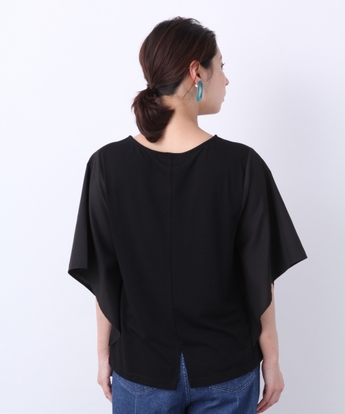 LEPSIM（レプシィム）の「フハクスリーブキリカエプルオーバーSS　784401（Tシャツ/カットソー・レディース・ブラック/パープル/オフホワイト/グレイッシュベージュ・FREE）」の10枚目の写真