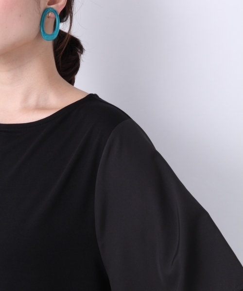 LEPSIM（レプシィム）の「フハクスリーブキリカエプルオーバーSS　784401（Tシャツ/カットソー・レディース・ブラック/パープル/オフホワイト/グレイッシュベージュ・FREE）」の15枚目の写真