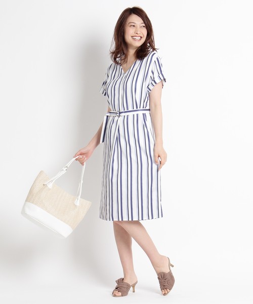Coup De Chance クードシャンス の 洗える 織地ストライプ ワンピース ワンピース Wear