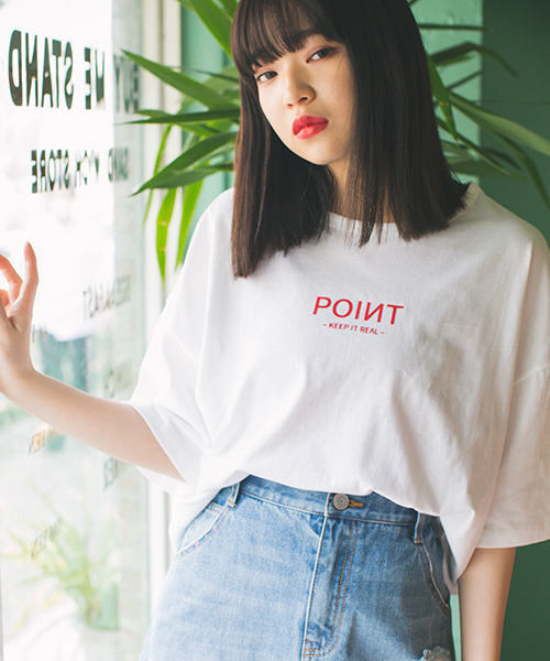 VENCEEXCHANGE(ヴァンスエクスチェンジ)の「プリントオーバーサイズTシャツ(Tシャツ/カットソー・レディース・オフホワイト/ブラック・M)」の1枚目の写真