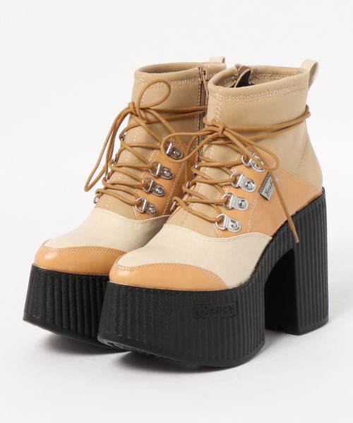 セール Yosuke ヨースケ 超厚底レースアップショートブーツ ブーツ Yosuke ヨースケ のファッション通販 Zozotown