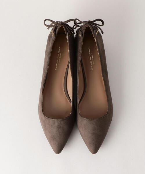 green label relaxing（グリーンレーベルリラクシング）の「★KFCポインテッド バックレースアップ フラットシューズ(1.5cmヒール)（パンプス・レディース・グレー/ライトピンク/ブラック/その他1/シルバー/ワインレッド・22.5cm/23cm/25cm/24.5cm/22cm/24cm/23.5cm）」の2枚目の写真