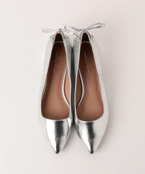 green label relaxing（グリーンレーベルリラクシング）の「★KFCポインテッド バックレースアップ フラットシューズ(1.5cmヒール)（パンプス・レディース・グレー/ライトピンク/ブラック/その他1/シルバー/ワインレッド・22.5cm/23cm/25cm/24.5cm/22cm/24cm/23.5cm）」の5枚目の写真