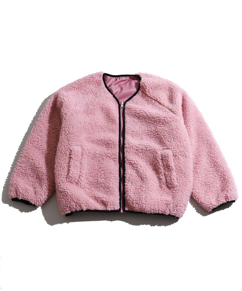 WEGO（ウィゴー）の「WEGO/リバーシブルボアノーカラーブルゾン（ブルゾン・レディース・ホワイト/ブラック/ベージュ/ブルー/ピンク・FREE）」の21枚目の写真