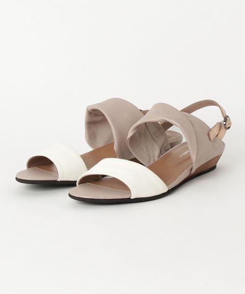 yuko imanishi +（ユウコイマニシプラス）の「yuko imanishi+ ユウコ イマニシ カラーコンビネーションローウエッジサンダル（サンダル・レディース・ブラック/イエロー/ホワイト/オレンジ・40/39/41/37/38/35/36）」の2枚目の写真