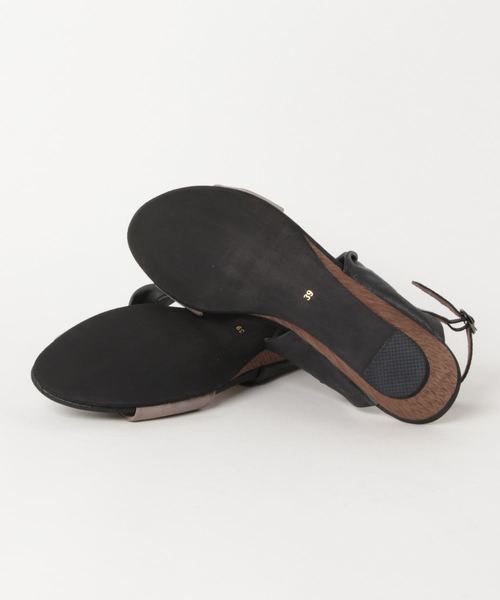 yuko imanishi +（ユウコイマニシプラス）の「yuko imanishi+ ユウコ イマニシ カラーコンビネーションローウエッジサンダル（サンダル・レディース・ブラック/イエロー/ホワイト/オレンジ・40/39/41/37/38/35/36）」の6枚目の写真