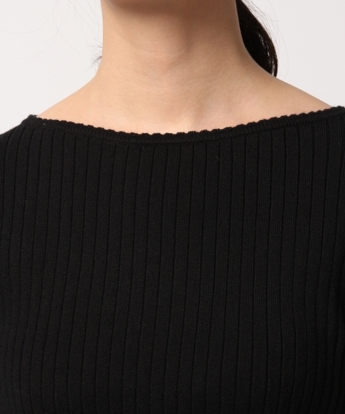 GLOBAL WORK（グローバルワーク）の「洗えるリブピコネックプルオーバー/792281（ニット/セーター・レディース・ホワイト/ブラック/グリーン系その他7・SMALL/MEDIUM/LARGE）」の7枚目の写真