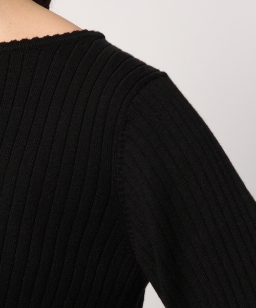 GLOBAL WORK（グローバルワーク）の「洗えるリブピコネックプルオーバー/792281（ニット/セーター・レディース・ホワイト/ブラック/グリーン系その他7・SMALL/MEDIUM/LARGE）」の8枚目の写真