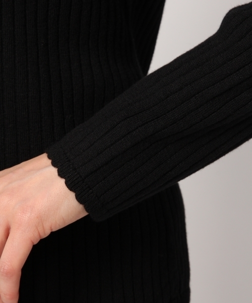 GLOBAL WORK（グローバルワーク）の「洗えるリブピコネックプルオーバー/792281（ニット/セーター・レディース・ホワイト/ブラック/グリーン系その他7・SMALL/MEDIUM/LARGE）」の9枚目の写真