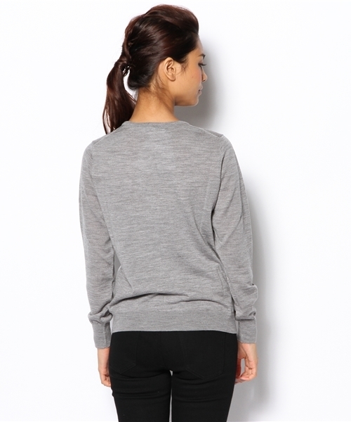 BEAMS LIGHTS Women's（ビームスライツ ウィメンズ）の「□BEAMS LIGHTS / ウォッシャブルウール クループルオーバー（ニット/セーター・レディース・グレー/ブラック/ベージュ/レッド・ONE SIZE）」の7枚目の写真