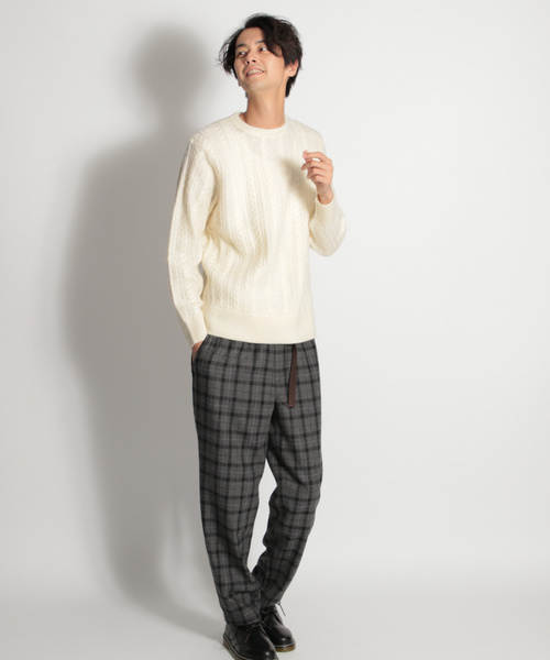 niko and...（ニコアンド）の「ビシュウケーブルプルオーバー（ニット/セーター・メンズ・ネイビー/ブラウン/オフホワイト/オレンジ・MEDIUM/LARGE）」の14枚目の写真