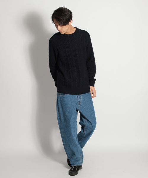 niko and...（ニコアンド）の「ビシュウケーブルプルオーバー（ニット/セーター・メンズ・ネイビー/ブラウン/オフホワイト/オレンジ・MEDIUM/LARGE）」の16枚目の写真