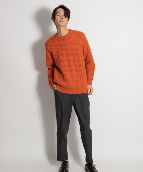 niko and...（ニコアンド）の「ビシュウケーブルプルオーバー（ニット/セーター・メンズ・ネイビー/ブラウン/オフホワイト/オレンジ・MEDIUM/LARGE）」の17枚目の写真