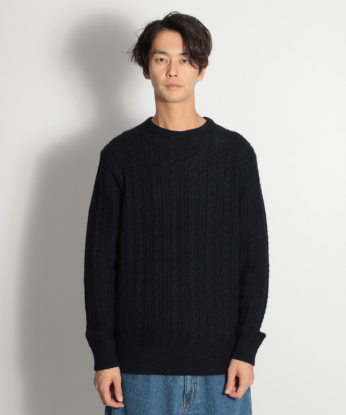 niko and...（ニコアンド）の「ビシュウケーブルプルオーバー（ニット/セーター・メンズ・ネイビー/ブラウン/オフホワイト/オレンジ・MEDIUM/LARGE）」の18枚目の写真