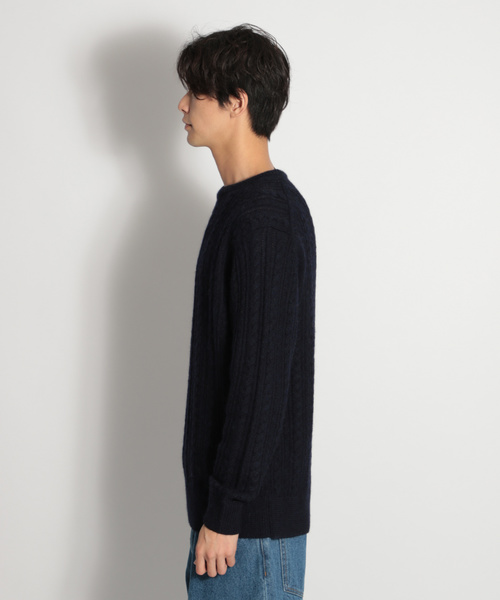 niko and...（ニコアンド）の「ビシュウケーブルプルオーバー（ニット/セーター・メンズ・ネイビー/ブラウン/オフホワイト/オレンジ・MEDIUM/LARGE）」の8枚目の写真