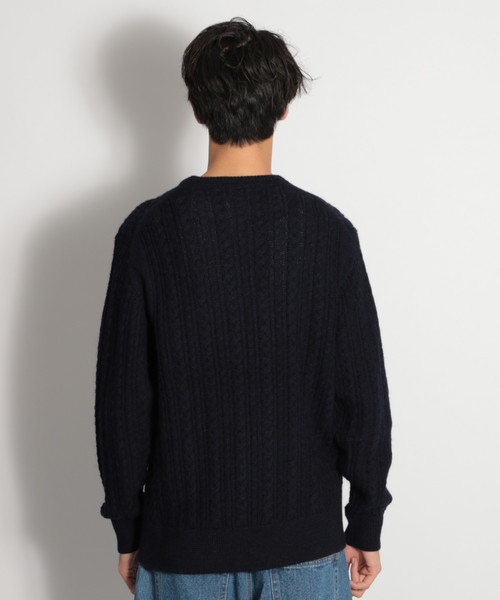 niko and...（ニコアンド）の「ビシュウケーブルプルオーバー（ニット/セーター・メンズ・ネイビー/ブラウン/オフホワイト/オレンジ・MEDIUM/LARGE）」の9枚目の写真