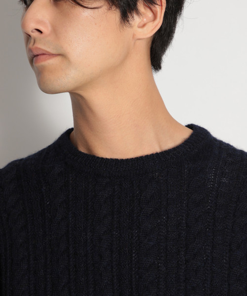 niko and...（ニコアンド）の「ビシュウケーブルプルオーバー（ニット/セーター・メンズ・ネイビー/ブラウン/オフホワイト/オレンジ・MEDIUM/LARGE）」の10枚目の写真