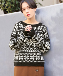 LOWRYS FARM | ユキガラプルオーバー　816669(ニット/セーター)