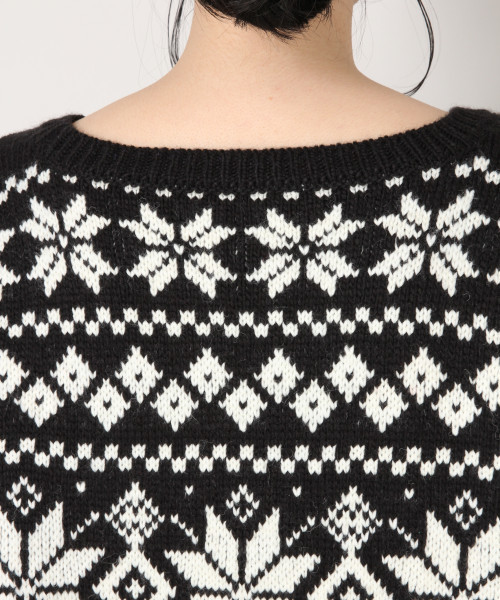 LOWRYS FARM(ローリーズファーム)の「ユキガラプルオーバー 816669(ニット/セーター・レディース・ブラック/アイボリー/グリーン・FREE)」の11枚目の写真