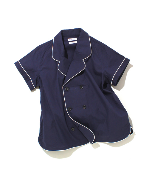 BEAMS BOY（ビームスボーイ）の「○BEAMS BOY / ソリッド W 4ボタン パジャマシャツ（シャツ/ブラウス・レディース・ブルー/ネイビー・ONE SIZE）」の2枚目の写真