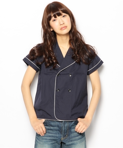 BEAMS BOY（ビームスボーイ）の「○BEAMS BOY / ソリッド W 4ボタン パジャマシャツ（シャツ/ブラウス・レディース・ブルー/ネイビー・ONE SIZE）」の12枚目の写真