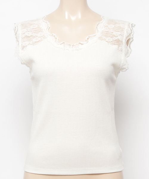 WEGO（ウィゴー）の「WEGO/2WAYレースタンクトップ（タンクトップ・レディース・ホワイト/ブラック/ベージュ・FREE）」の19枚目の写真