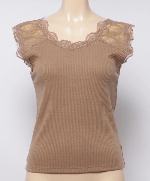 WEGO（ウィゴー）の「WEGO/2WAYレースタンクトップ（タンクトップ・レディース・ホワイト/ブラック/ベージュ・FREE）」の21枚目の写真