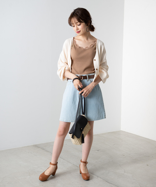 WEGO（ウィゴー）の「WEGO/2WAYレースタンクトップ（タンクトップ・レディース・ホワイト/ブラック/ベージュ・FREE）」の12枚目の写真