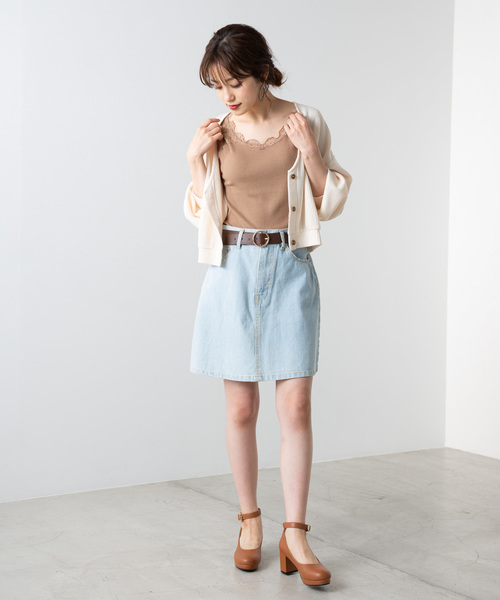 WEGO（ウィゴー）の「WEGO/2WAYレースタンクトップ（タンクトップ・レディース・ホワイト/ブラック/ベージュ・FREE）」の14枚目の写真