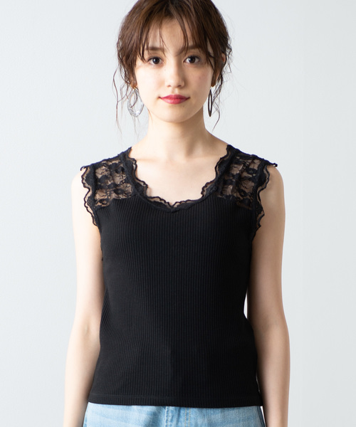 WEGO（ウィゴー）の「WEGO/2WAYレースタンクトップ（タンクトップ・レディース・ホワイト/ブラック/ベージュ・FREE）」の15枚目の写真