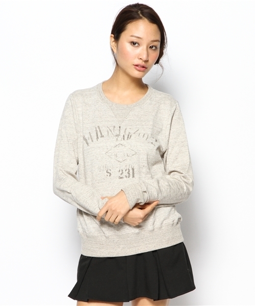 goa（ゴア）の「MIX杢裏毛 プリントプルオーバー（パーカー・レディース・グレー/ベージュ・FREE）」の2枚目の写真