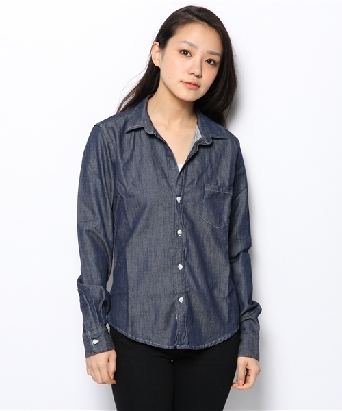 The SAZABY LEAGUE SELECT(ザサザビーリーグセレクト)の「Frank&Eileen BARRY/ST RSTWD(シャツ/ブラウス・レディース・インディゴブルー・SMALL/MEDIUM/X-SMALL/XX-SMALL)」の7枚目の写真