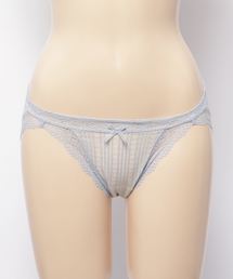 【40周年特別アイテム/総レースランジェリー】キッドブルー -ストライプレース -ノーマルショーツ -KIMH162 -kidblue